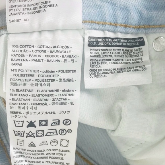 New! Levi’s Ribcage Straight Ankle Light Wash Distressed Button Fly Jeans - Picture 10 of 11